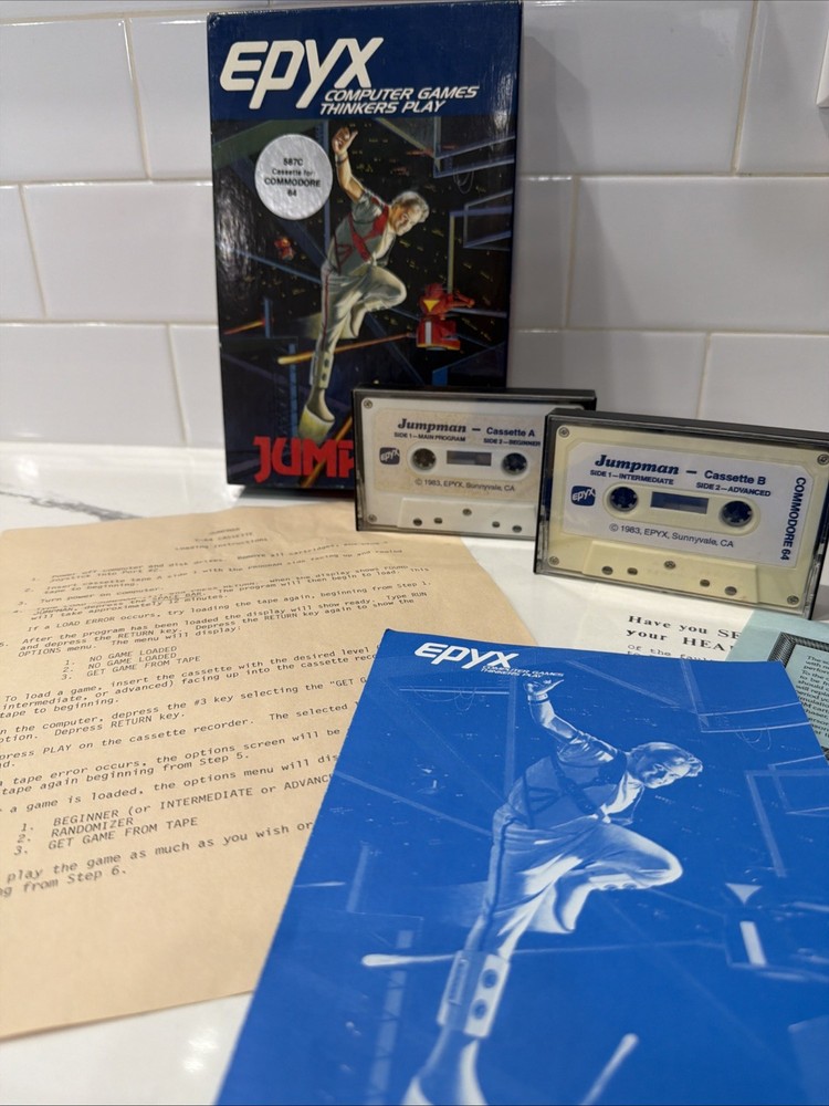Jumpman Epyx 1983 C64 Commodore 64 Complete In Box