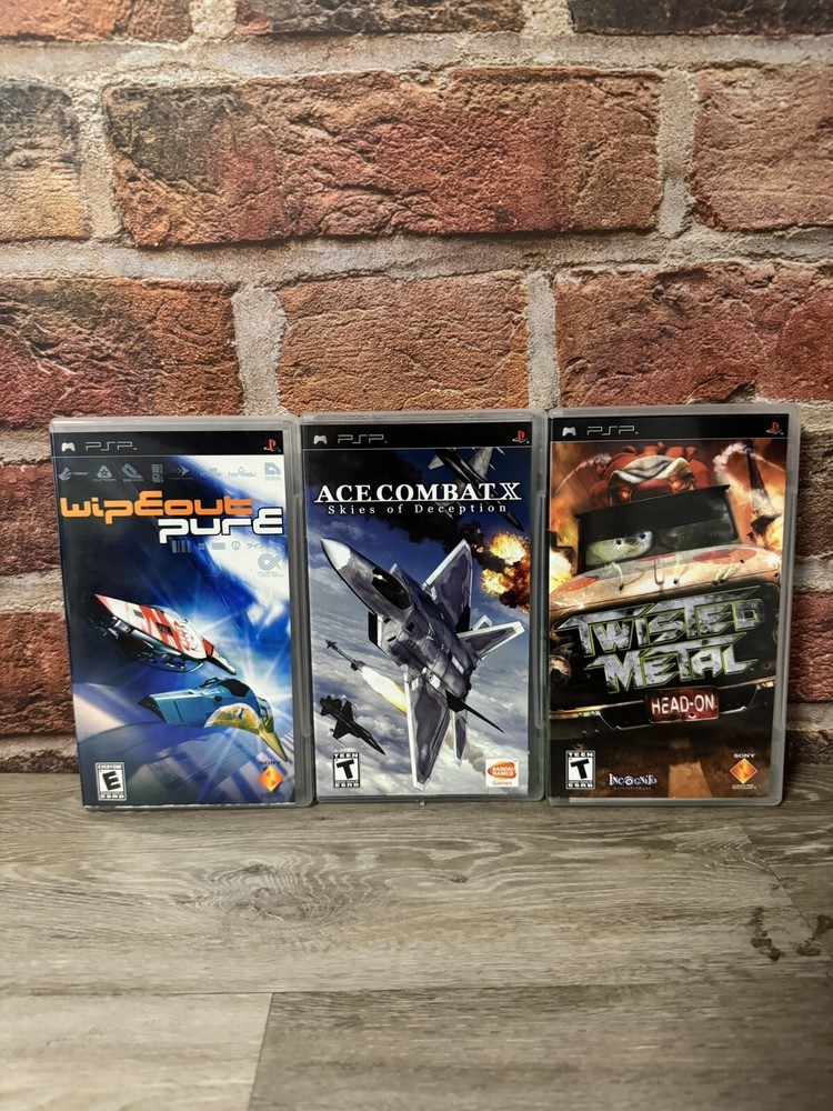 Ace Combat X Skies of Deception, Twisted Metal & Wipeout Pure Bundle. Tested-image