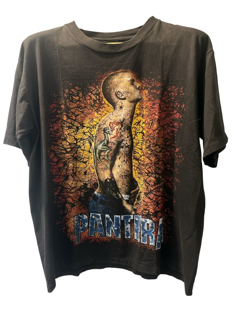 Vintage 90s Pantera Far Beyond Driven Metal Band Black T-shirt Large RARE
