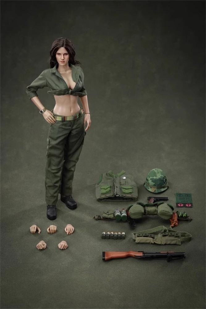 1/6 Female Soldier Vietnam War Female Soldier 12in Action Figure Model