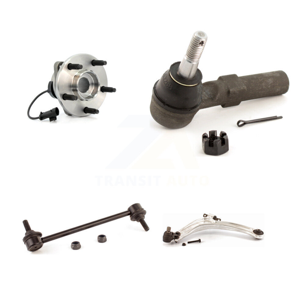 Hub Bearing Link kit Lower Control Arm With Ball Joint Outer Tie Rod Front Left