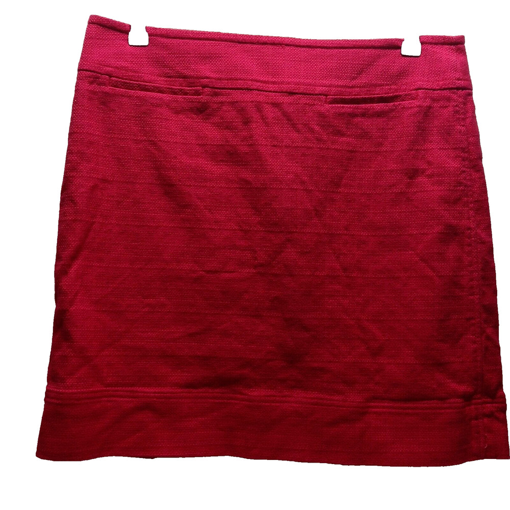 Talbots Pencil Skirt Women's 12 Ruby Red Tweed Fully Lined Career Work Wear GUC