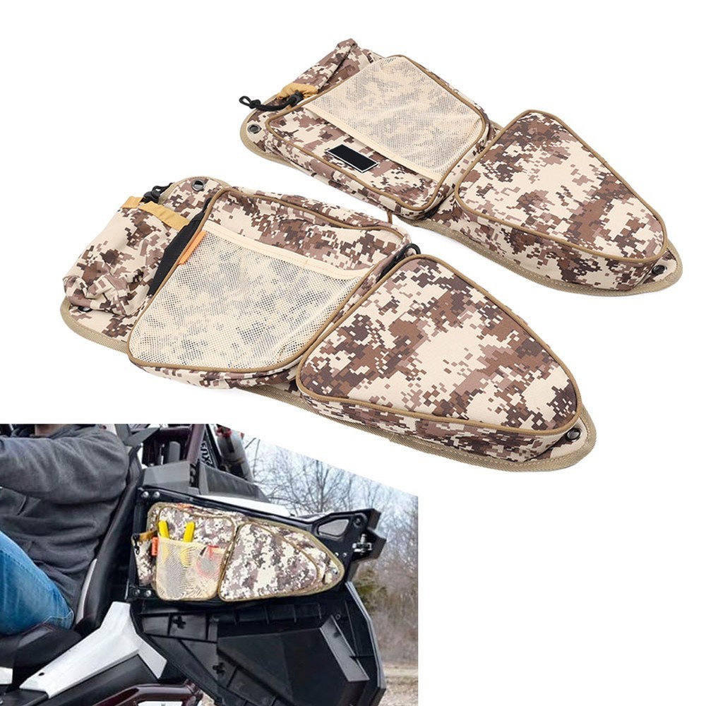 US Front Side Door Storage Bags W/Knee Pad For Polaris RZR XP 4 1000 Turbo S 900