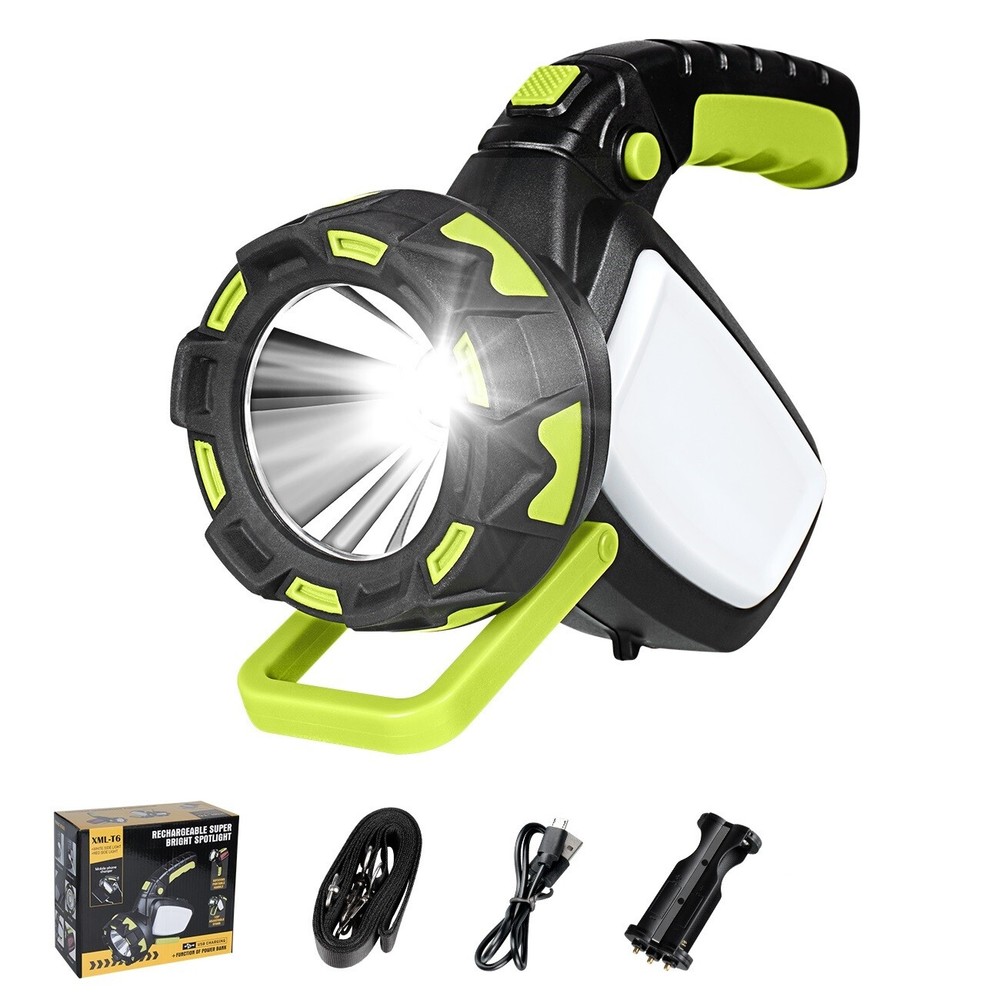 Super Bright Powerful Rechargeable LED Searchlight Flashlight Handheld Spotlight