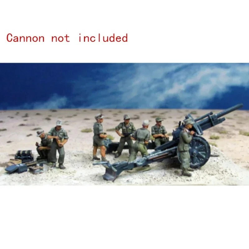 1/72 Scale WWII German Artillery Crew Resin Model Kit - Military Diorama Figures