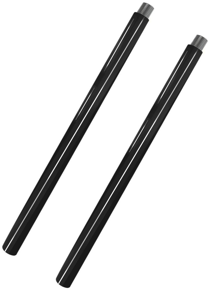 Outdoor Shepherd Hook Flexible Extension Poles, 2 Packs, Bright Black