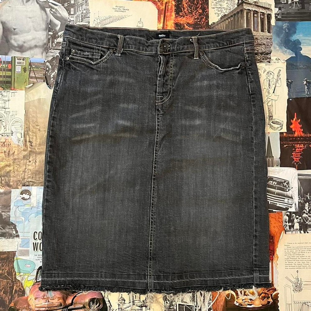 Y2k midi denim skirt
