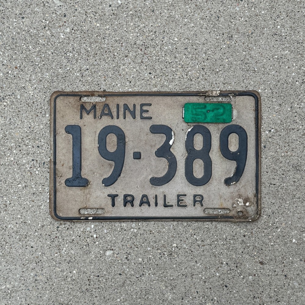 1950 1952 Maine TRAILER License Plate Auto Tag Garage Decor 19389