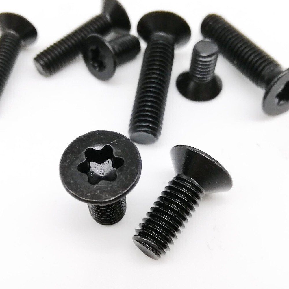 10pcs M5x16mm Black Torx Flat Head Countersunk Screws