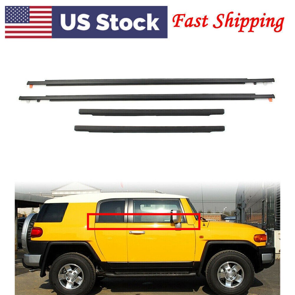2007-2014 Toyota FJ Cruiser Door Window Trim Moulding Belt Weatherstrip Replacement