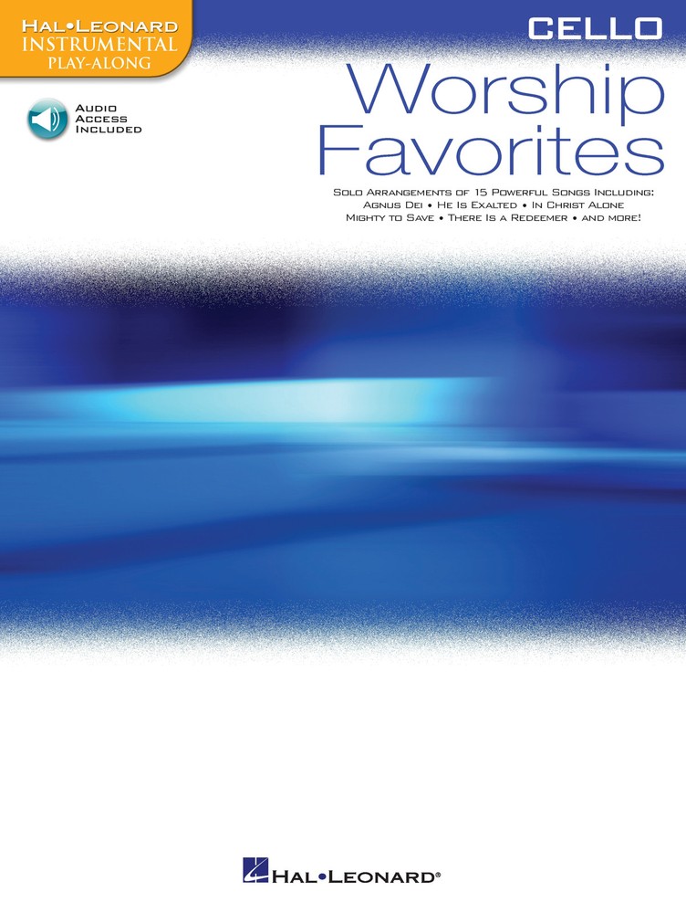 Worship Favorites for Cello Solo Christian Sheet Music Play-Along Book & Audio