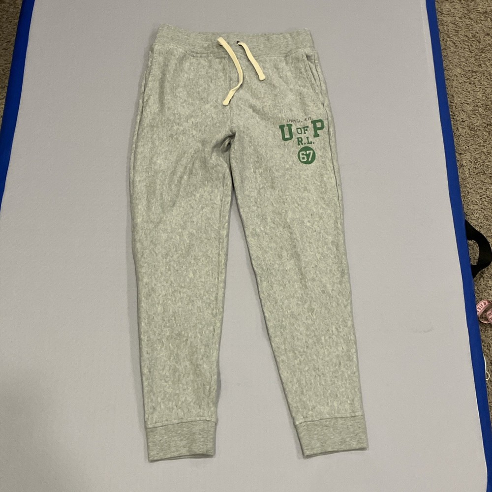 Polo Ralph Lauren Mens Fleece Graphic Jogger Sweatpants Gray Medium PHYS. ED. 67