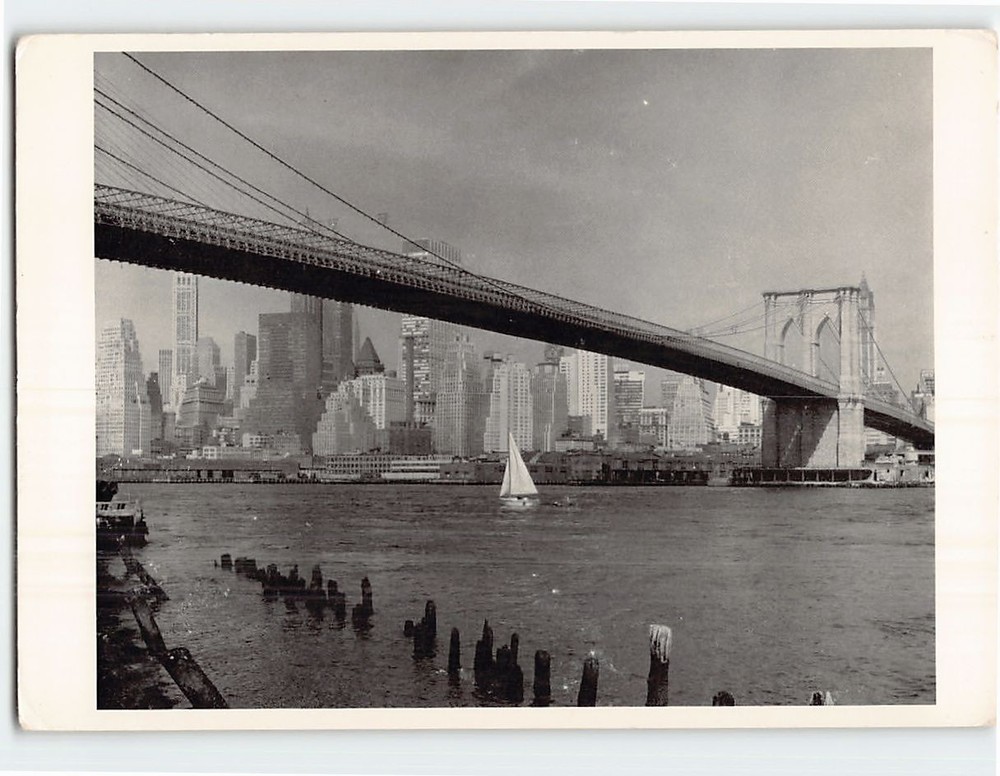 Postcard Brooklyn Bridge New York USA