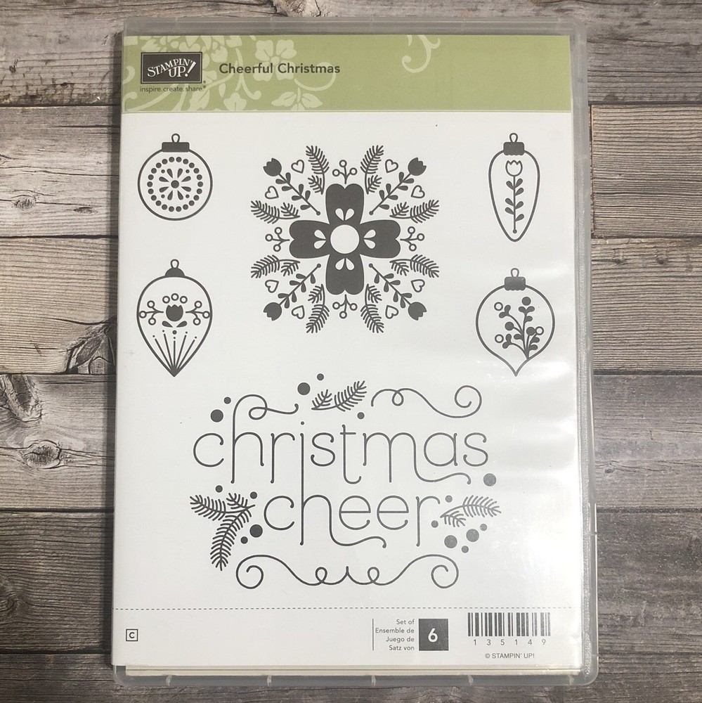 Stampin Up CHEERFUL CHRISTMAS Stamp Set Christmas Ornaments Greetings