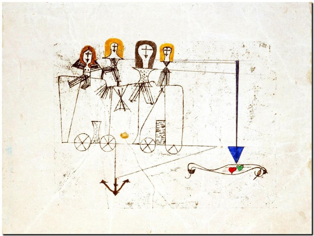 PAUL KLEE ABSTRACT ART The Virtue Wagon *FRAMED* CANVAS PRINT 18x12
