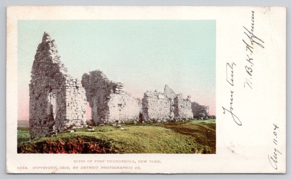 Fort Ticonderoga Ruins NY 1904 Postcard Detroit Photographic Co.