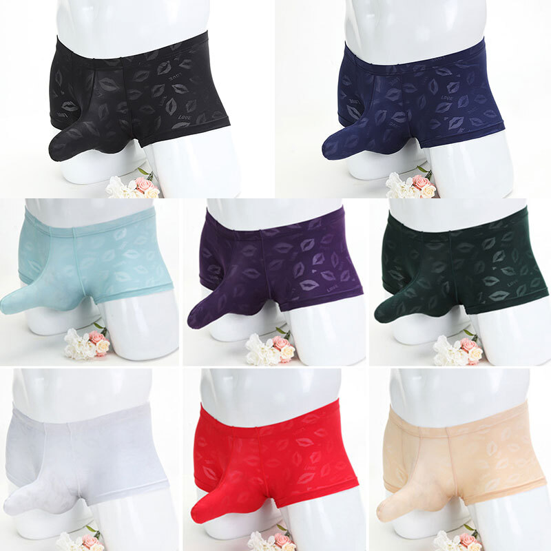 Sexy Men Boxer Briefs Underwear Elephant Nose Breathable Trunks Soft Underpants