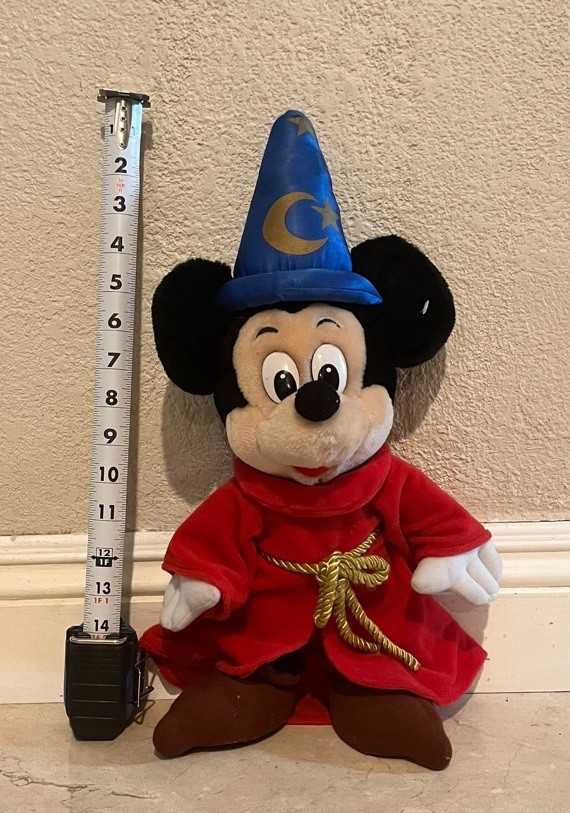 Disney Store Mickey Mouse Sorcerer's Apprentice Plush Fantasia Wizard