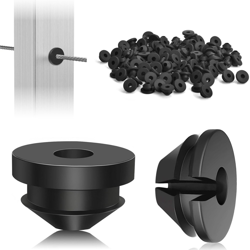 60 Pack Cable Railing Rubber Grommets 1/8