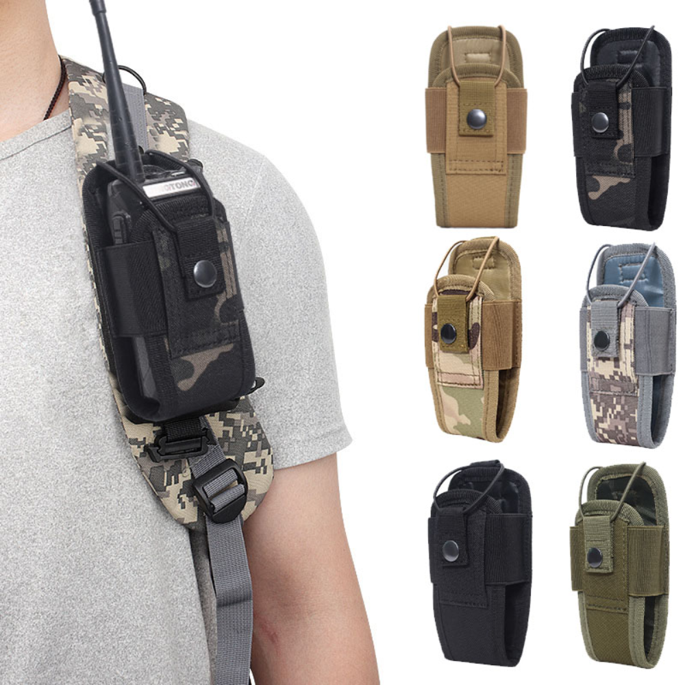 Tactical Radio Holster Pouch Holder Case Bag Molle Military Walkie Talkie Holder