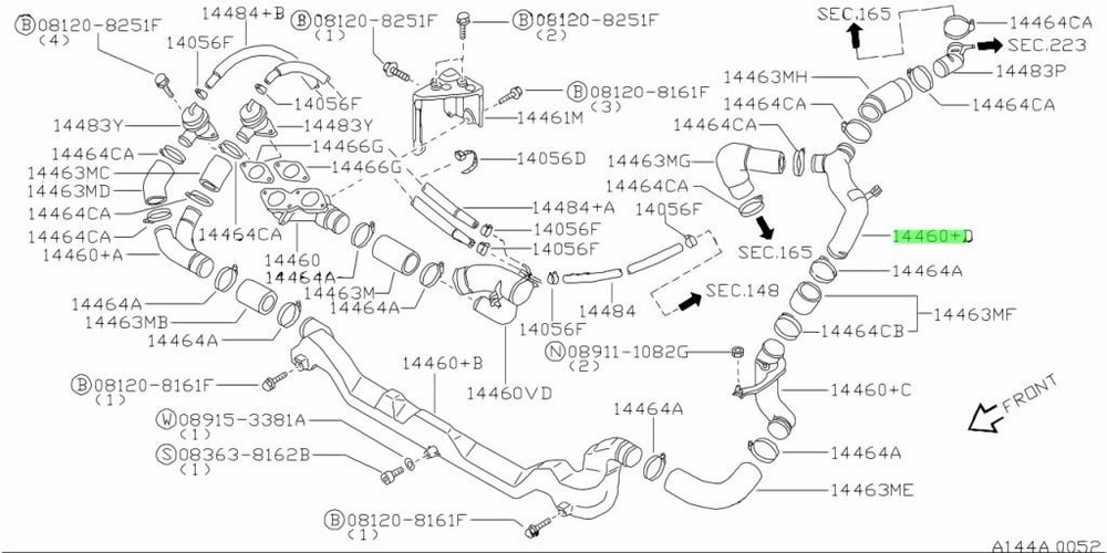 Tube Assembly, Inlet For: Skyline R33 GTR BCNR33 95-98
