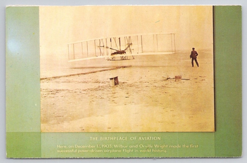 Wright Brothers First Flight Postcard Kill Devil Hills NC 1903 Aviation