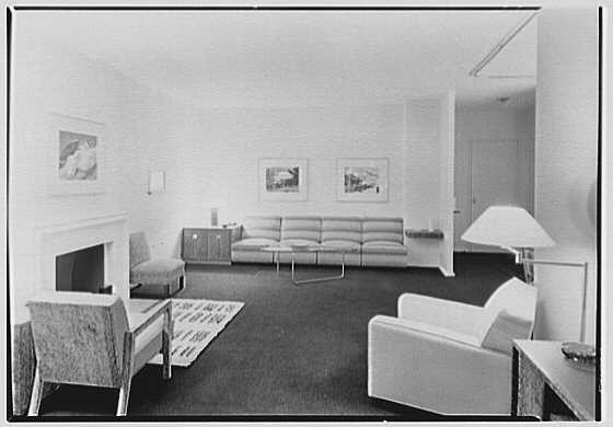 New York City NY 1941 Model Apartment Living Room Culver Hollyday Co 5th Ave