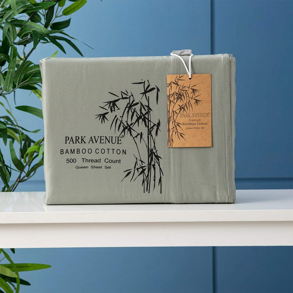 Park Avenue Queen 500TC Bamboo Cotton Jade Sheets NNEDSZ