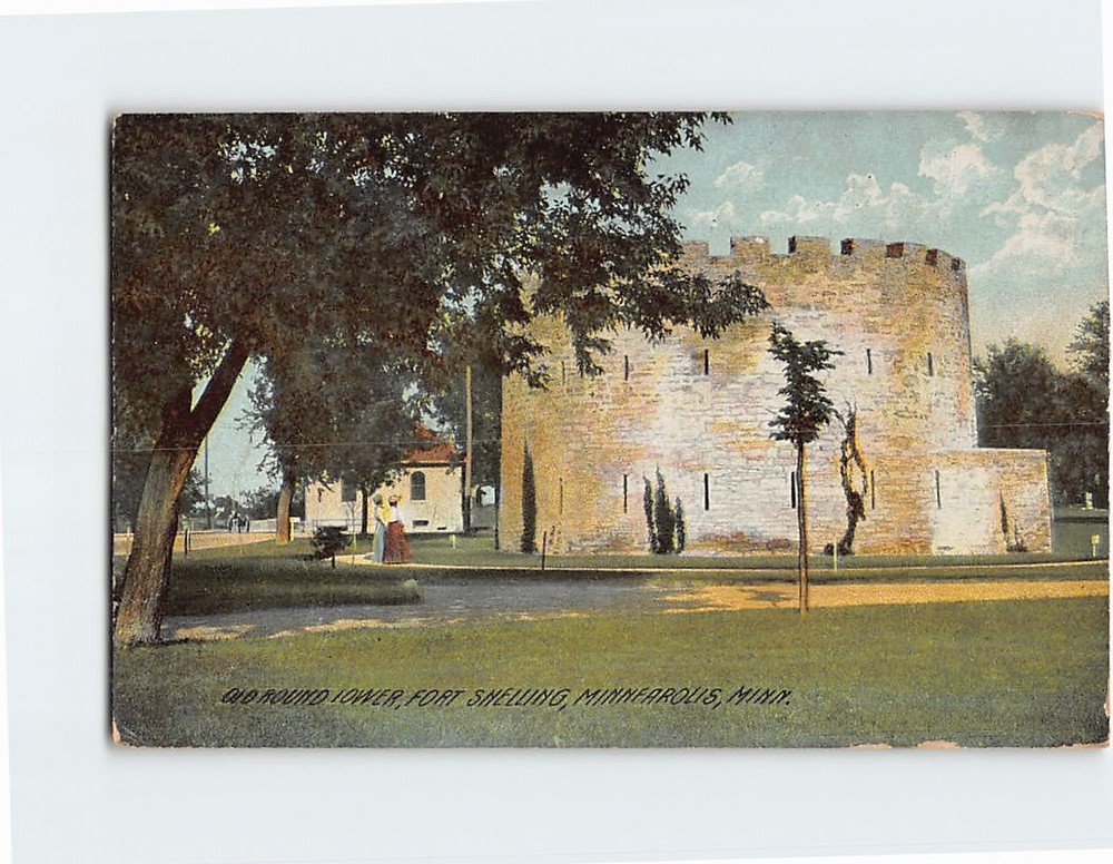 Postcard Old Round Tower Fort Snelling Minneapolis Minnesota USA