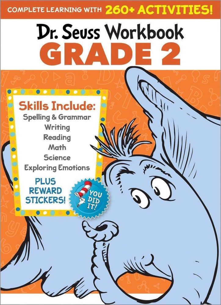Dr. Seuss Workbook: Grade 2: 260+ Fun Activities with Stickers and More! (Spelli