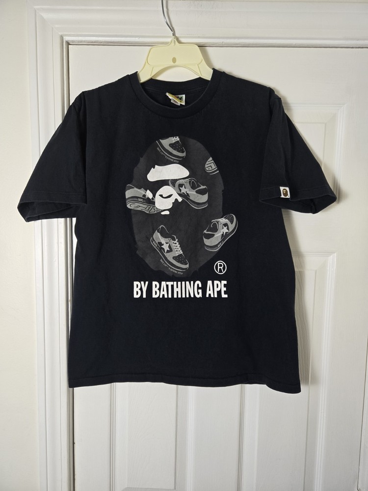 BAPE Sta Random T-Shirt Black Mens Medium Sneakers by A Bathing Ape