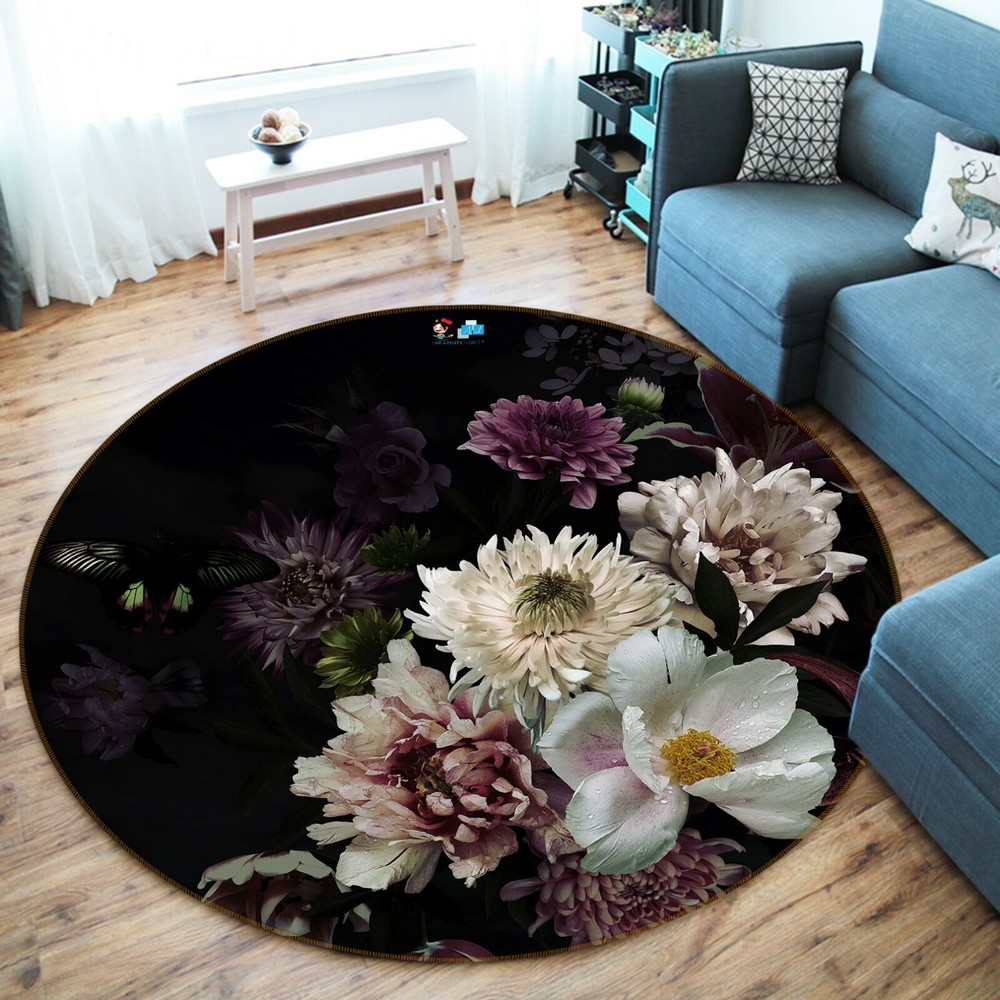 3D Chrysanthemum NAO6026 Game Rug Mat Elegant Photo Carpet Mat Fay