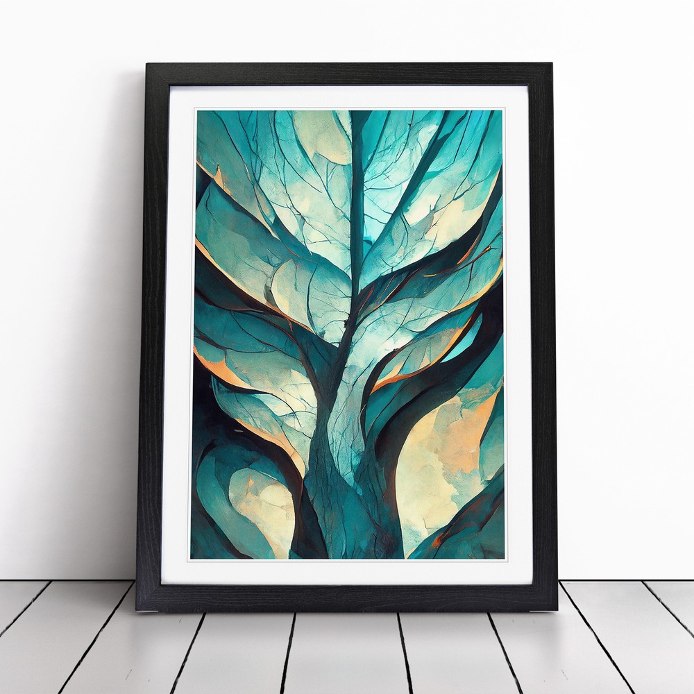 Tree In Abstract No.3 Wall Art Print Framed Canvas Picture Poster Decor