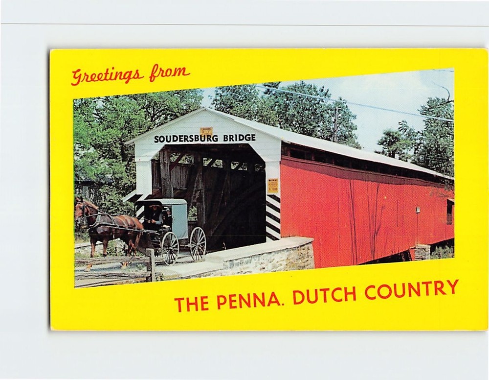 Postcard The Old Covered Bridge Pennsylvania USA