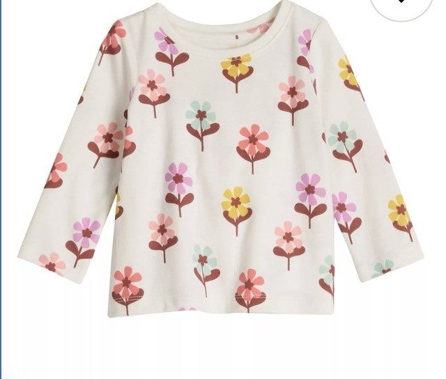 Girls Jumping Beans® Core Long Sleeve Flower Tee Size 8