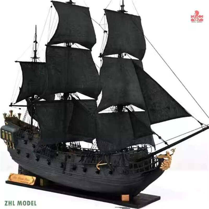 New ZHL The black Pearl Golden version 2023 wood model ship kit 31 inch Gifts
