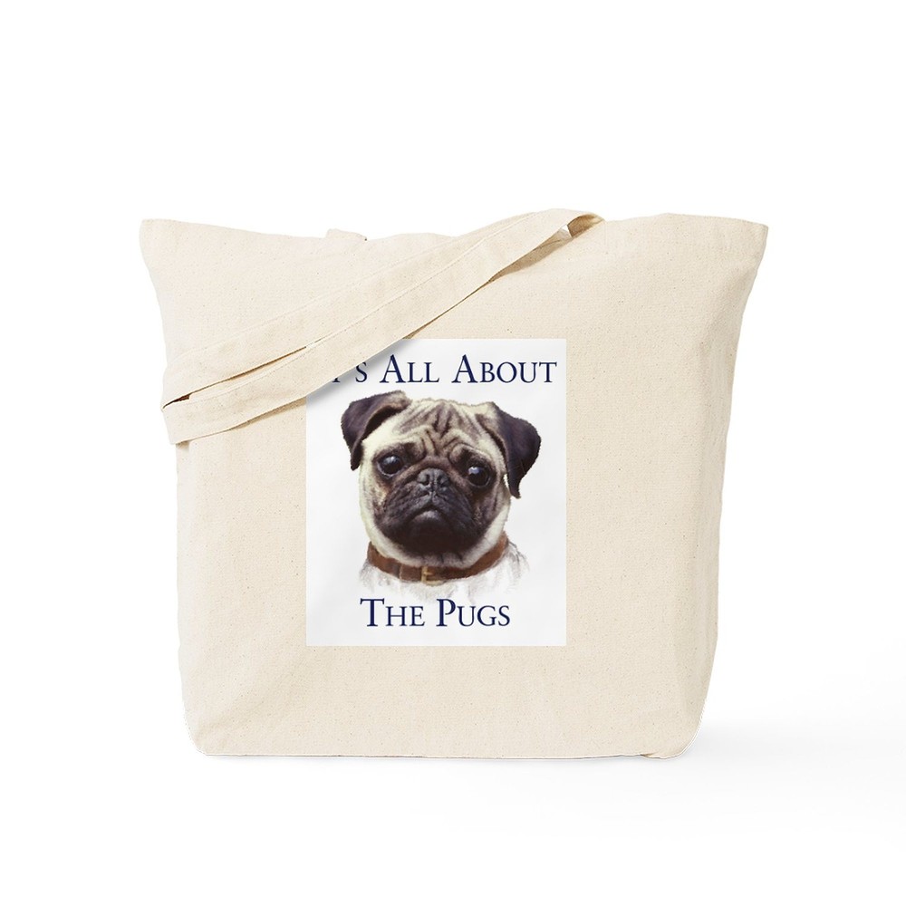 CafePress Pug Natural Canvas Tote Bag, Cloth Shopping Bag (21784407)
