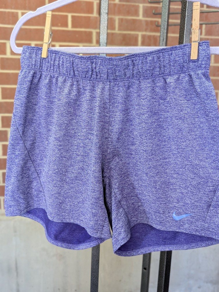 Nike Dri-FIT Women's Small Purple Heathered Athletic Shorts Running Workout S