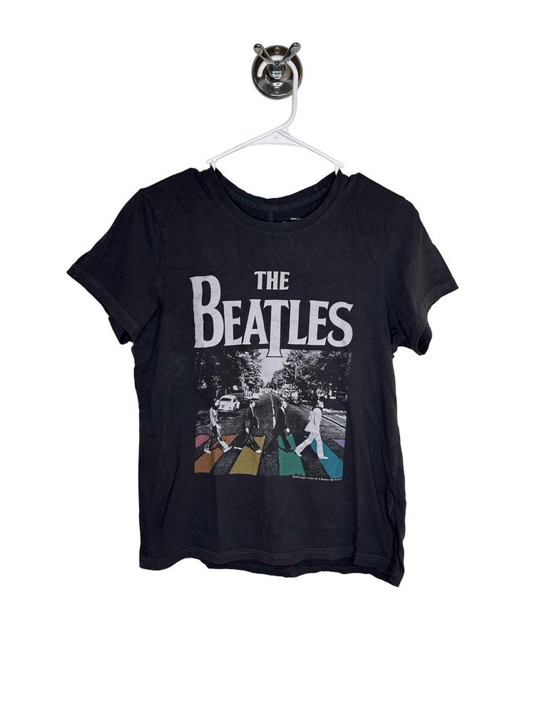 Abercrombie & Fitch Women's Black The Beatles Graphic Cotton Jersey T-Shirt XS