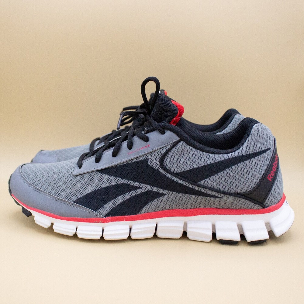 Reebok Smoothflex Cushion 2.0 Gray Black Running Shoes V51805 Men's Size 9.5