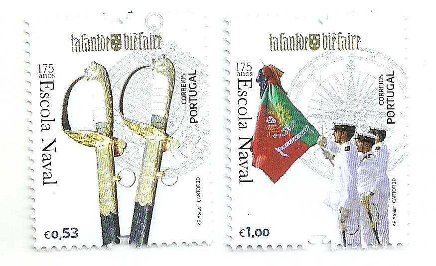 Portugal 2020 - 175 Years Navy School stamps set MNH