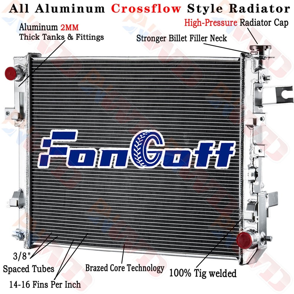 Aluminum Radiator for 2009-2018 2015 Dodge 1500/2011-2013 Ram 3500 2500 5.7L
