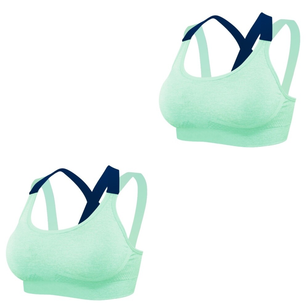 2 pcs Sports Bra Without Underwire Yoga Fitness Women Bra Sleeveless Tank