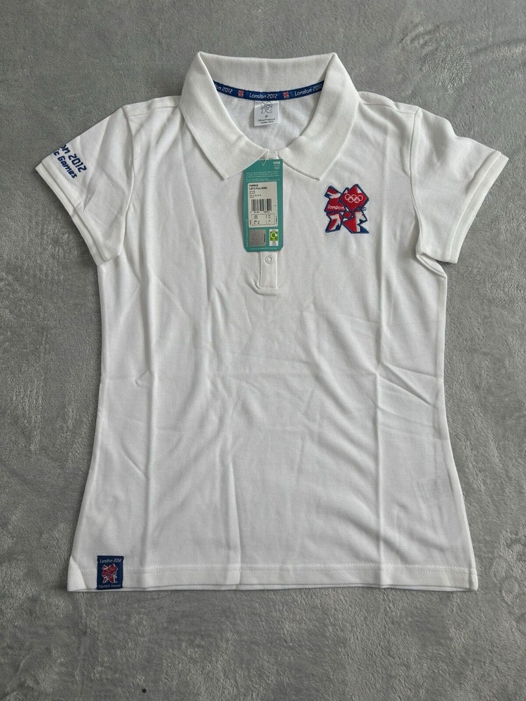 London 2012 Olympics Womens White Polo Shirt Size 12 Brand New  