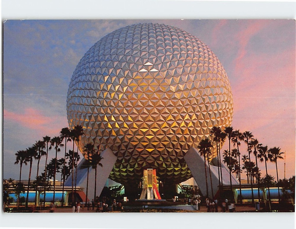 Postcard Spaceship Earth Epcot Center Walt Disney World Bay Lake Florida USA