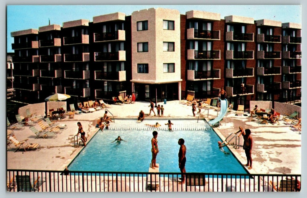 Traveler's Motor Lodge Wildwood New Jersey Vtg Postcard