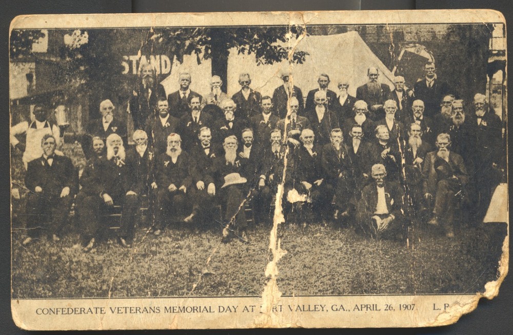 1907 Confederate Veterans Postcard Fort Valley Ga Georgia Civil War Memorial Day