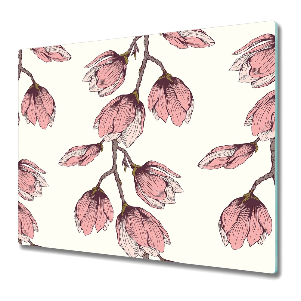 Glass Chopping Board Utensil Board Flowering climber Watercolour Floral 60x52