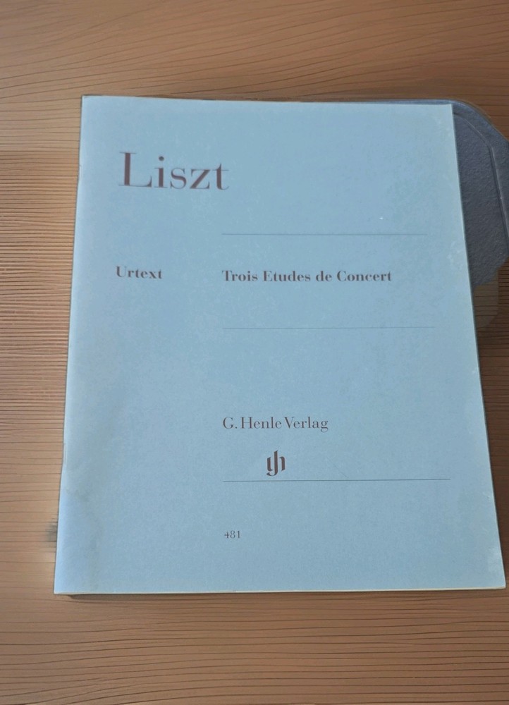 Liszt Trois Etudes de Concert Sheet Music for Piano by G. Henle Verlag