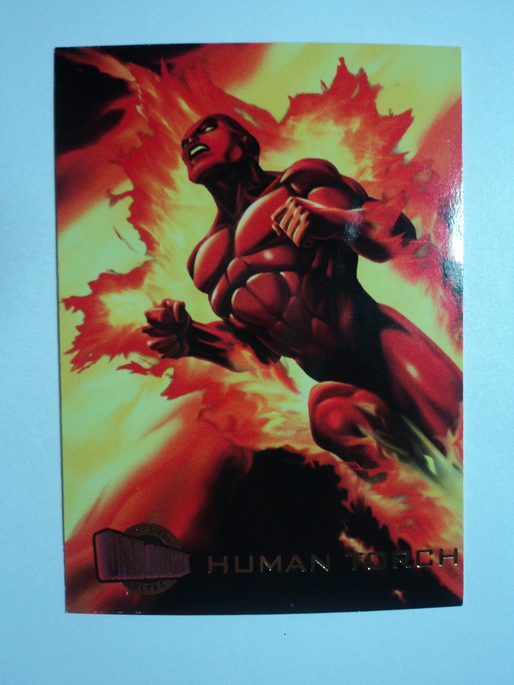 1996 FLEER ULTRA ONSLAUGHT - BASE CARD - # 41 HUMAN TORCH